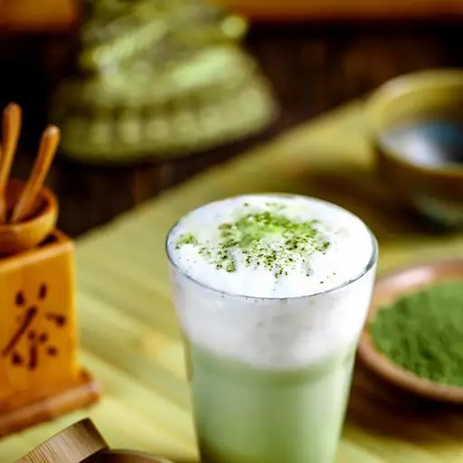 Hình ảnh Matcha latte hạt dẻ nướng