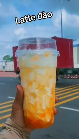 Hình ảnh latte đào