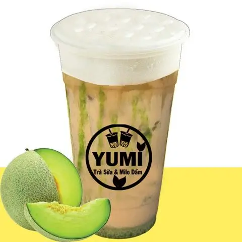 Hình ảnh Trà Sữa Dưa Lưới Tươi Dầm Kem Cheese (Size 700ml)