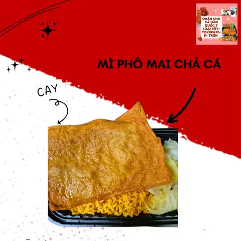 Hình ảnh Mì phô mai cay chả cá hàn quốc( cay)