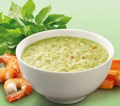 Hình ảnh Cháo cây thị - Tôm rau ngót