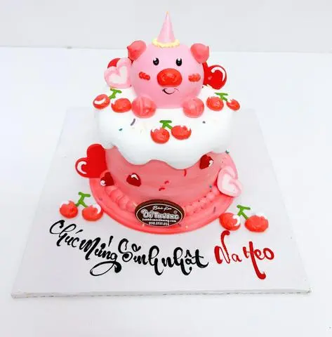 Hình ảnh bánh kem mini con heo dễ thương