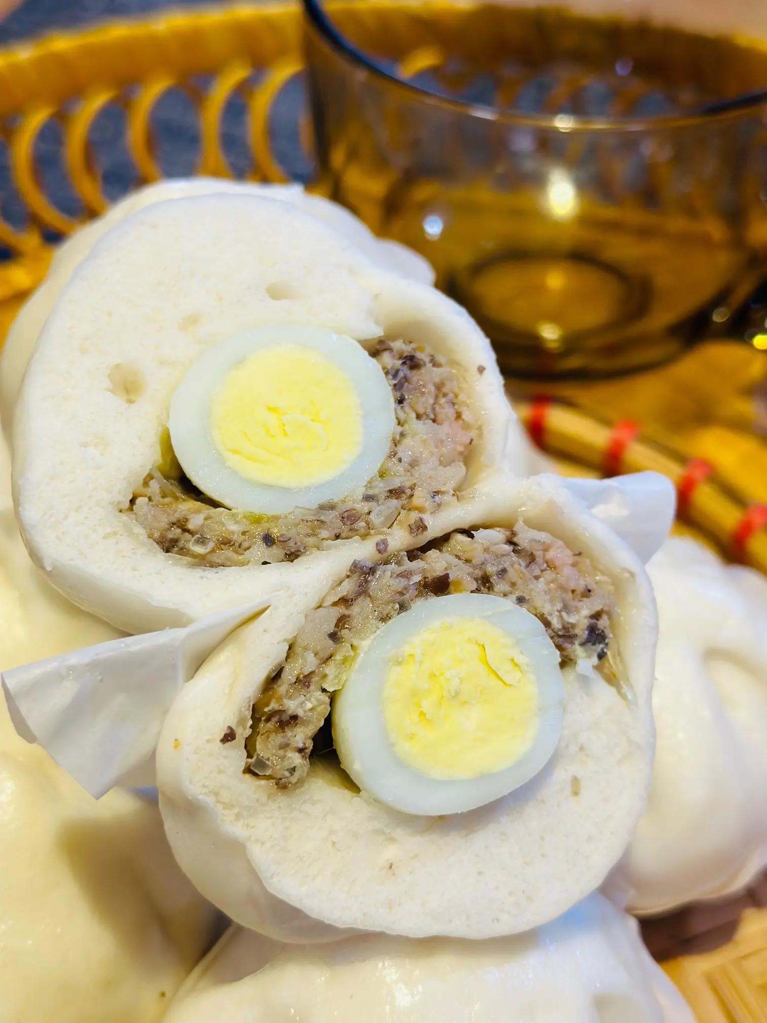 Hình ảnh Bao thịt Trứng Cút 120g 
