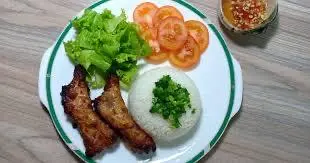 Hình ảnh cơm sườn cây nướng 