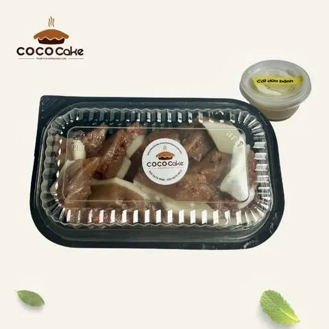 Hình ảnh Bánh chuối hấp đỏ cốt dừa - 350g