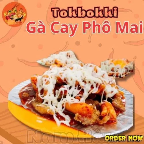 Hình ảnh Tokbokki gà Cay Phô Mai