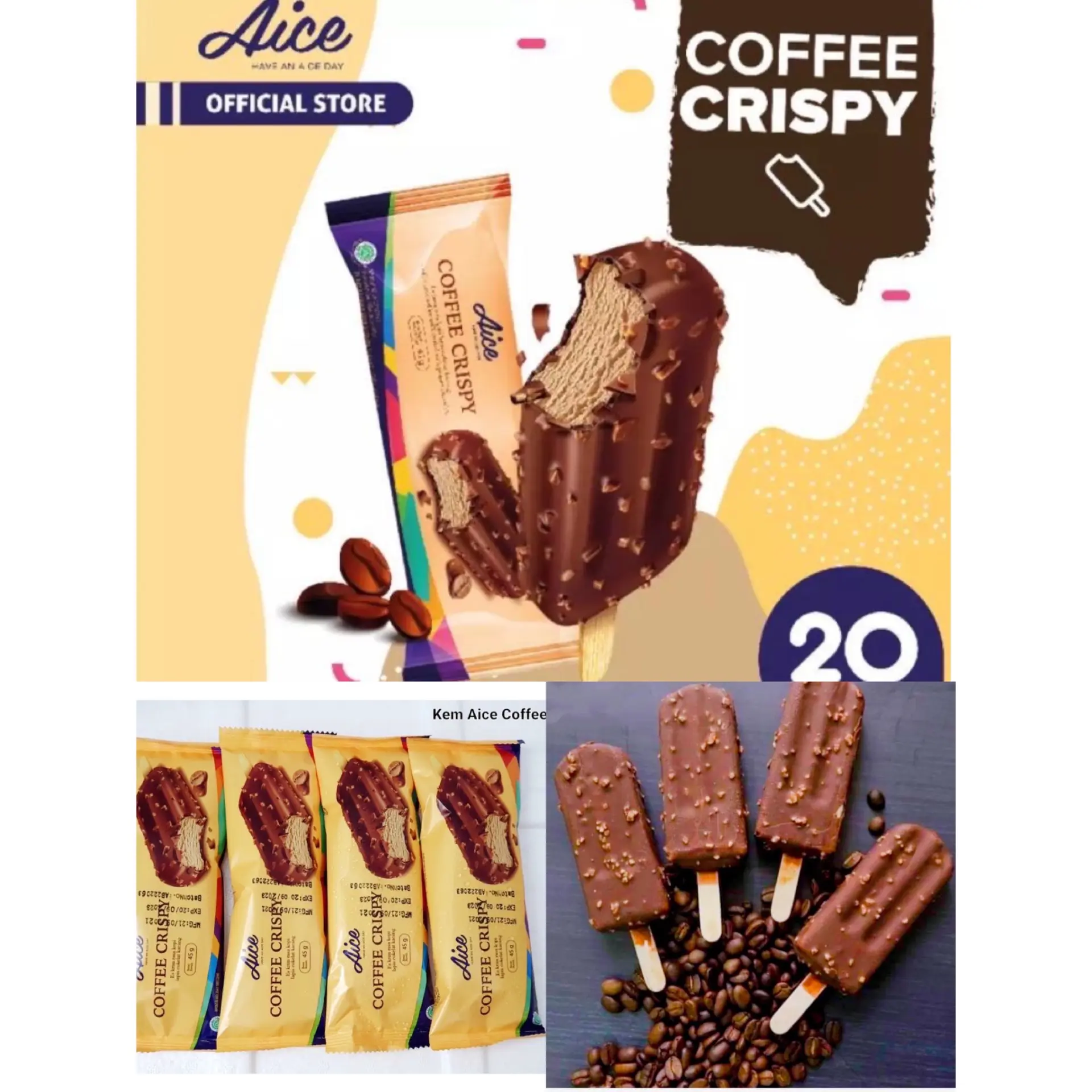 Hình ảnh Kem Aice Cà Phê Socola Giòn