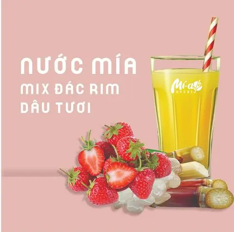 Hình ảnh Nước mía mix hạt đác rim dâu tươi