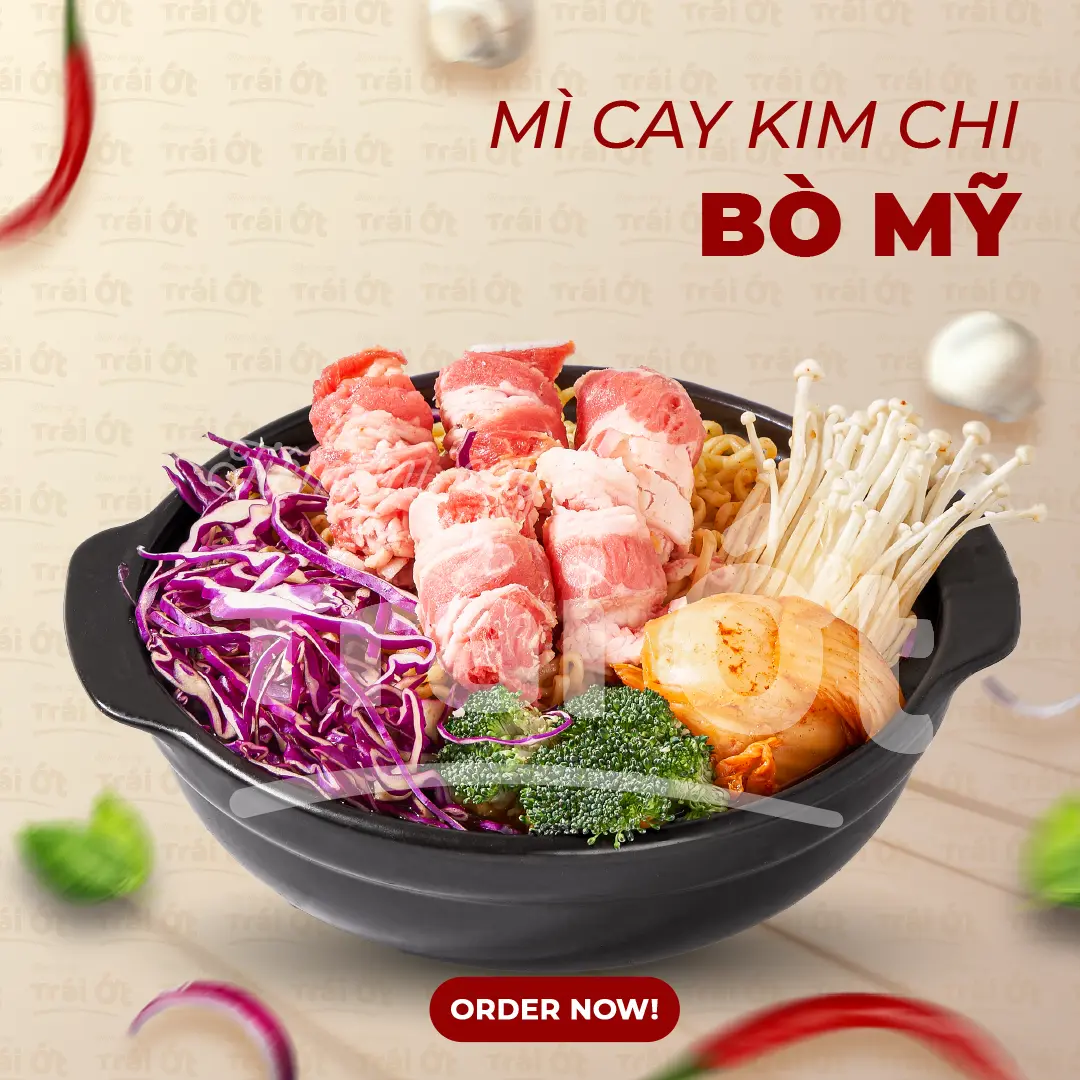 Hình ảnh Mì Cay Kim Chi Bò Mỹ