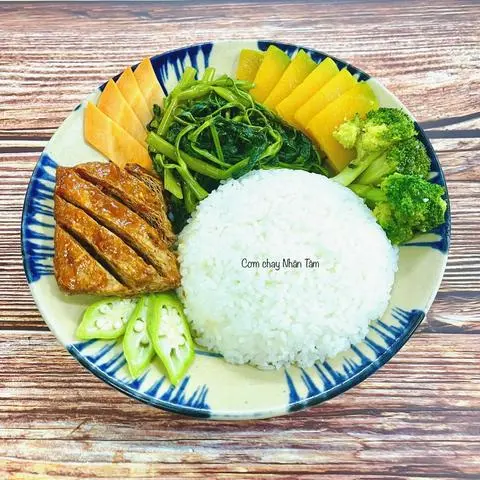 Hình ảnh Cơm sườn chiên ram chay