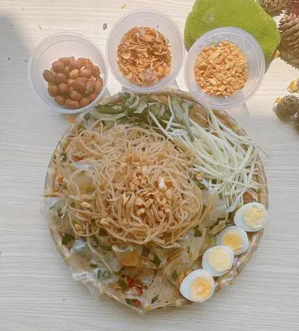 Hình ảnh Bánh Tráng Dẻo Mỡ Hành Bì ( trộn sẵn )