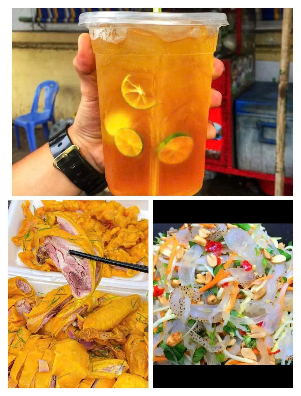Hình ảnh COMBO 3 : GÀ Ủ MUỐI + GỎI SỨA + LY TRÀ TẮC KHỔNG LỒ