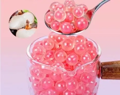 Hình ảnh Thạch nổ thủy tinh đỏ củ năng thêm 