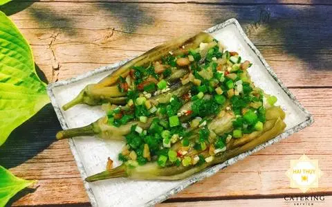 Hình ảnh Cà tím nướng mỡ hành - không cơm