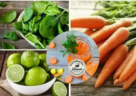 Hình ảnh Detox-cà rốt- bó xôi- chanh- mật Ong