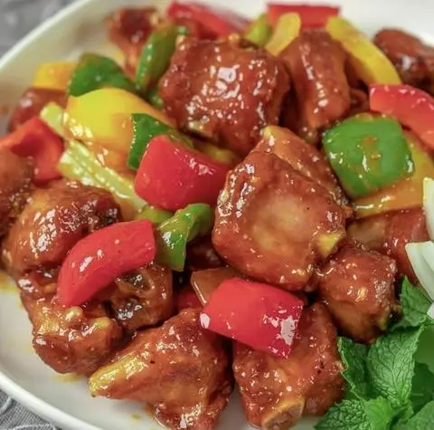Hình ảnh Cơm Sườn Non xào chua ngọt
