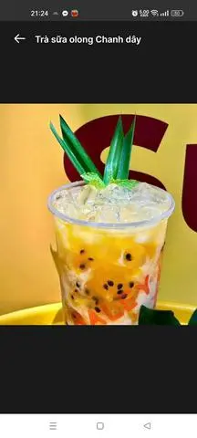 Hình ảnh trà sữa olong chanh dây