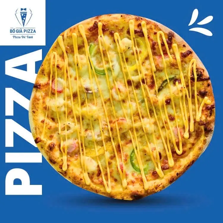 Hình ảnh Pizza TRÒN Hải Sản Sốt Kem Phô Mai