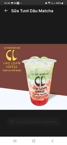 Hình ảnh Sữa tươi dâu matcha