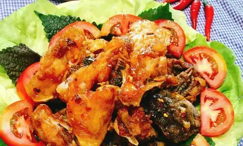 Hình ảnh Đầu cá hồi chiên