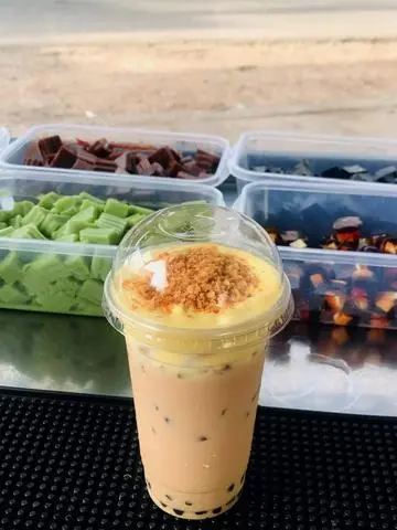Hình ảnh Trà Sữa Kem Trứng Dừa Nướng 700ml