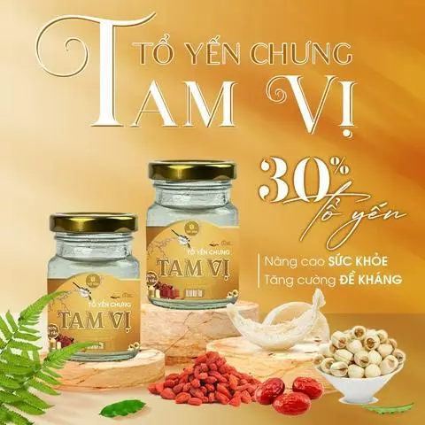 Hình ảnh Yến chưng sẵn tam vị - hạt sen, kỳ tử, táo đỏ
