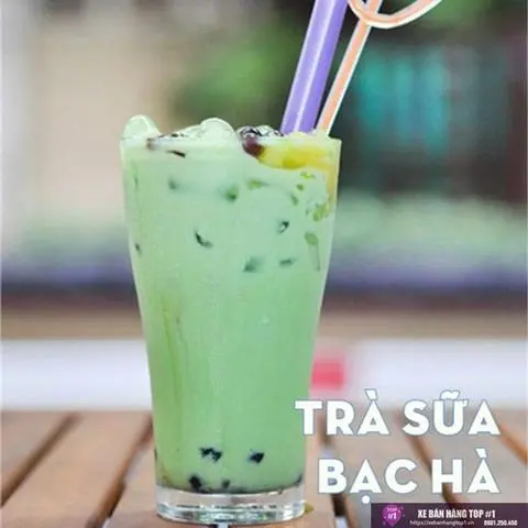 Hình ảnh trà sữa bạc hà _ 1ly 700ml