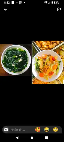 Hình ảnh canh rong biển+ cơm thập cẩm 