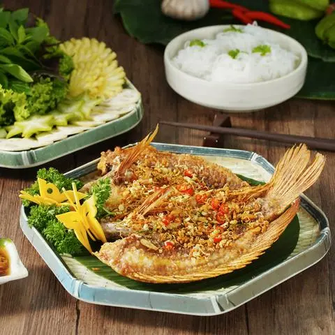 Hình ảnh Cá Hồng 1 Nắng Xối Mỡ - Mắm Me (Fillet Nguyên Con)