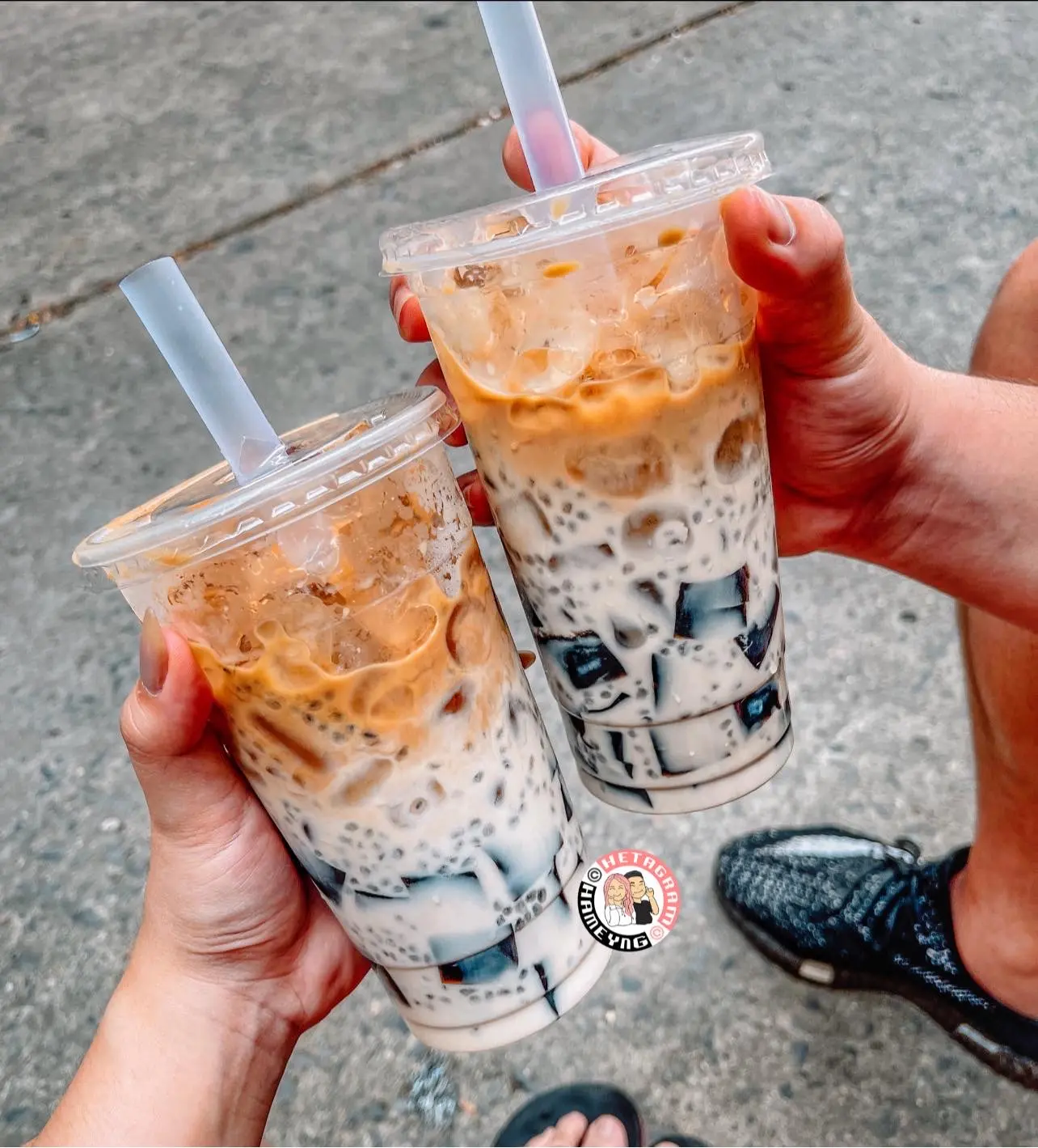 Hình ảnh Cà phê sữa Dừa Sương Sáo + hạt é (L)