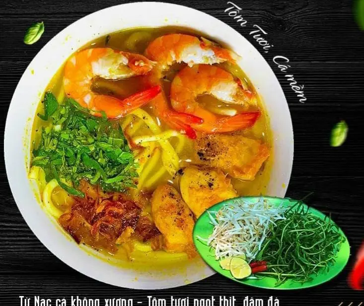 Hình ảnh bánh canh cá lóc và tôm
