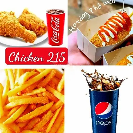 Hình ảnh Combo 8: 2 gà rán + 1 hotdog + 1 khoai tây lắc phômai + 2 nước ngọt