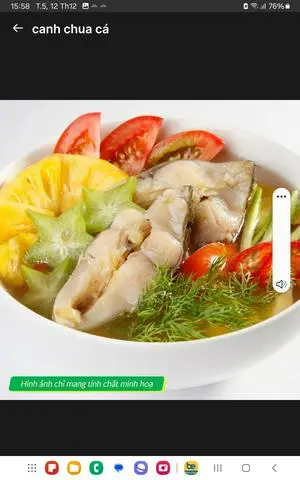 Hình ảnh canh chua cá