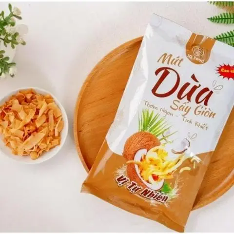 Hình ảnh Dừa Sấy Giòn IQ Food 275g Chính Hãng
