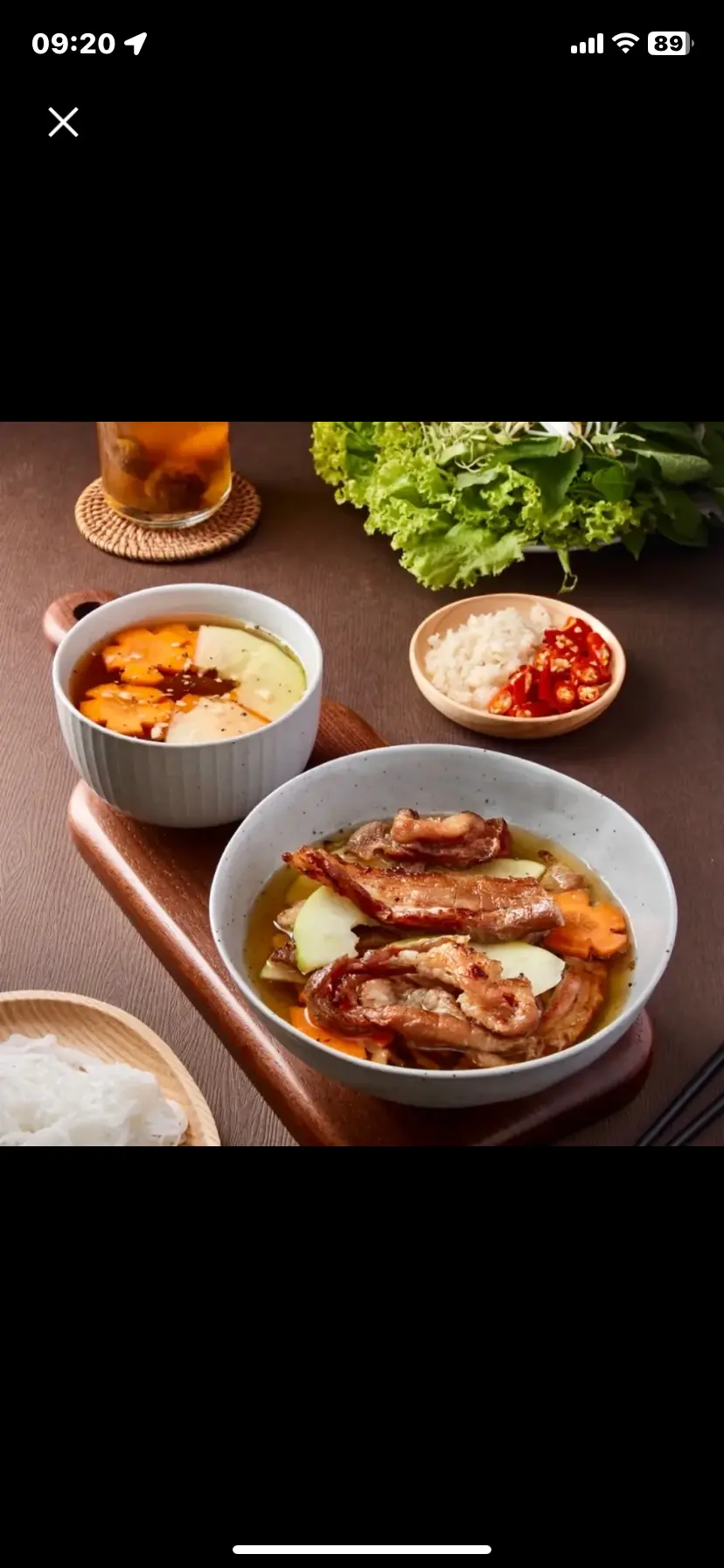 Hình ảnh Bún chả thịt miếng 