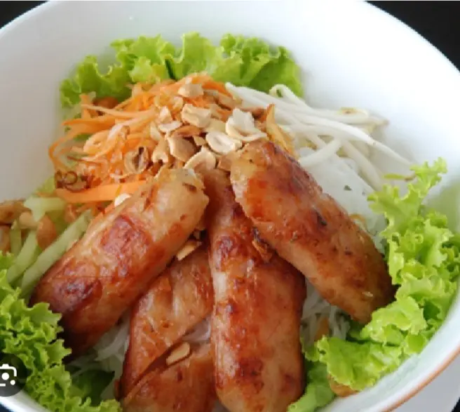Hình ảnh Com bo Bún nem nướng + trà tắc 