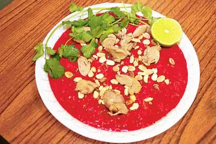 Hình ảnh tiết canh heo
