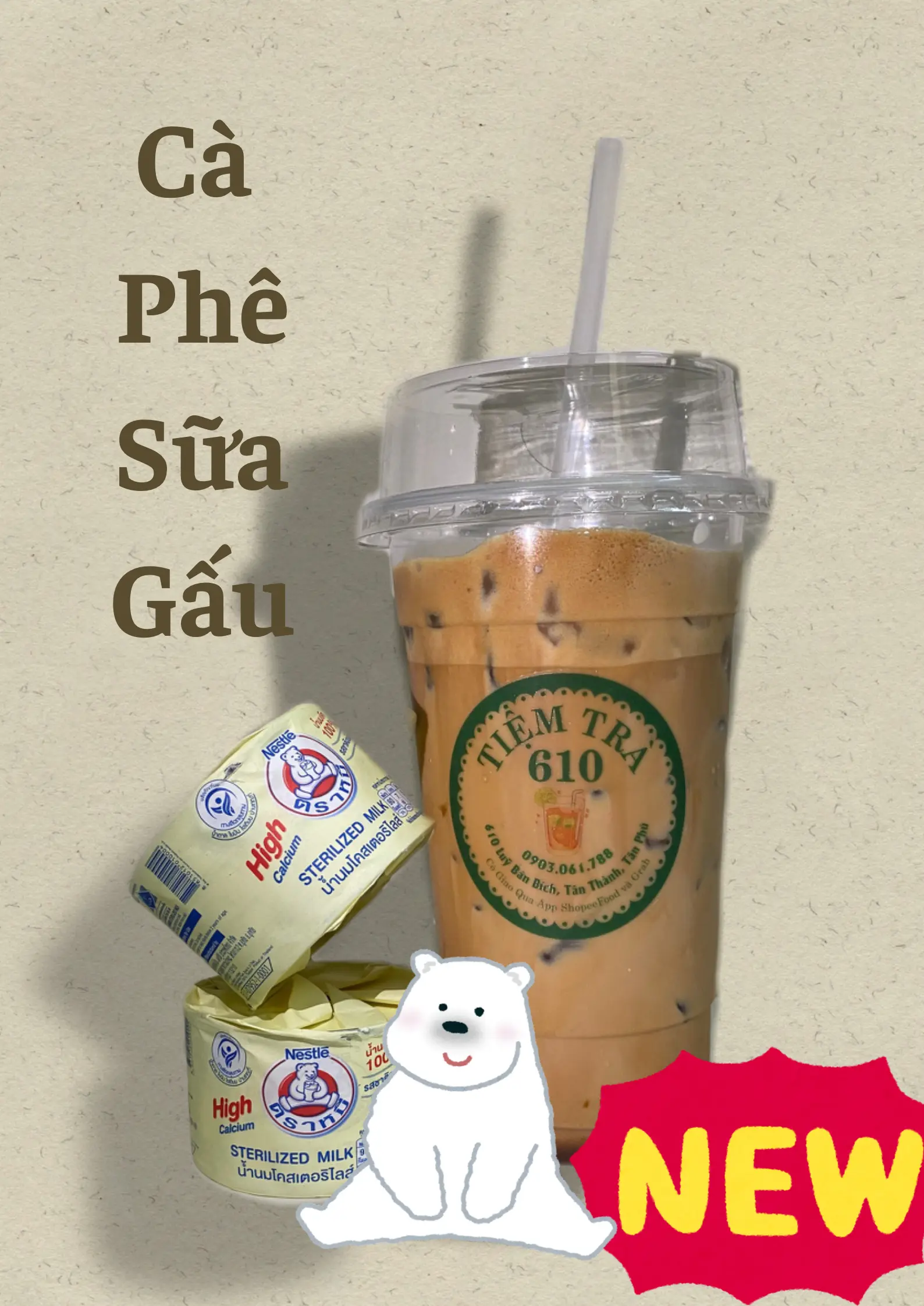 Hình ảnh Cà Phê Sữa Gấu