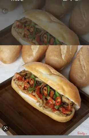 Hình ảnh Bánh Mì Chả Cá + Trứng Ốp La