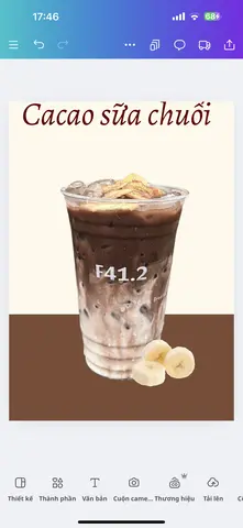 Hình ảnh Cacao sữa chuối (size L)