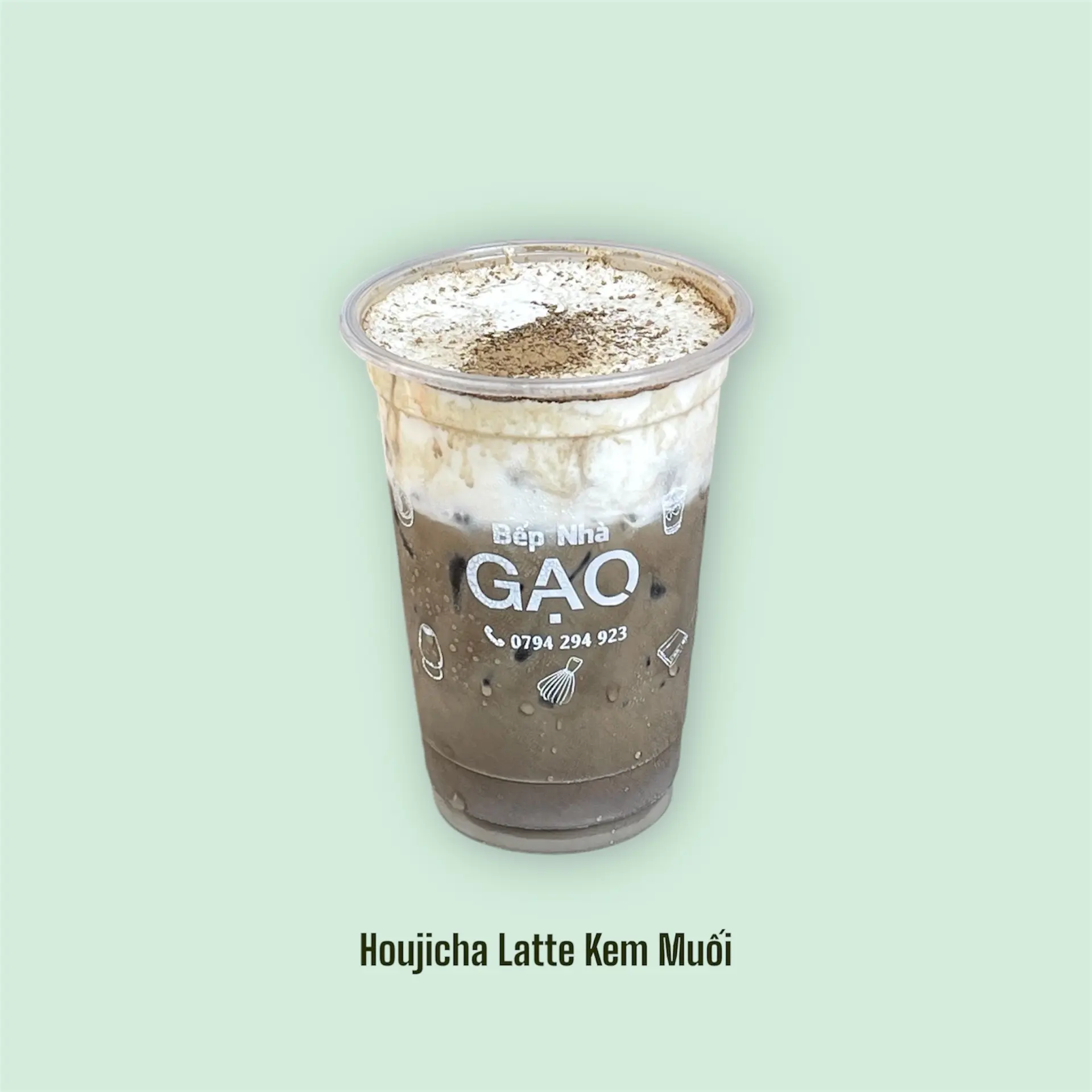 Hình ảnh Houjicha Latte Kem Muối