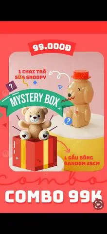 Hình ảnh Trà sữa Snoopy + Bind Bag