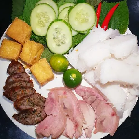 Hình ảnh Bún - đậu - thịt - dồi sụn