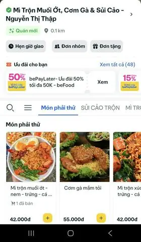 Hình ảnh TÊN QUÁN MỚI - MÌ TRỘN MUỐI ỚT - CƠM GÀ - SỦI CẢO - NGUYỄN THỊ THẬP 