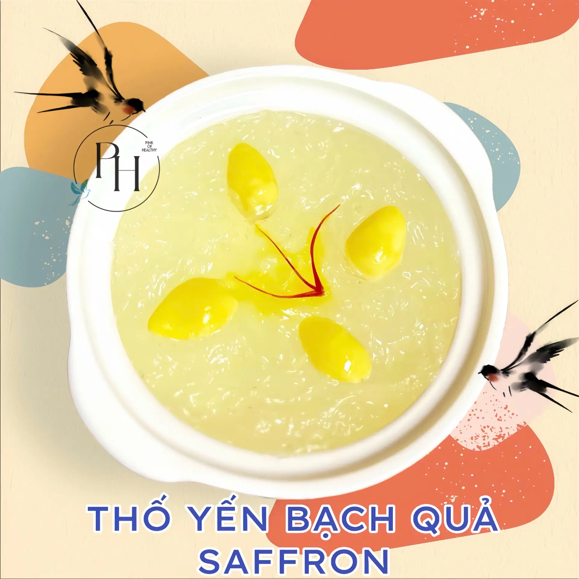 Hình ảnh Thố yến bạch quả saffron