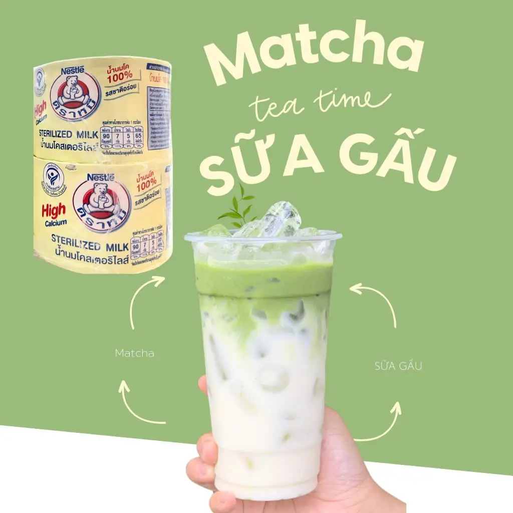 Hình ảnh Matcha Sữa Gấu - Size L