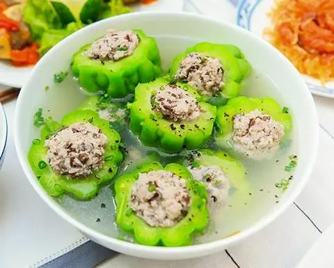 Hình ảnh Cơm  Khổ Qua Nhồi Thịt