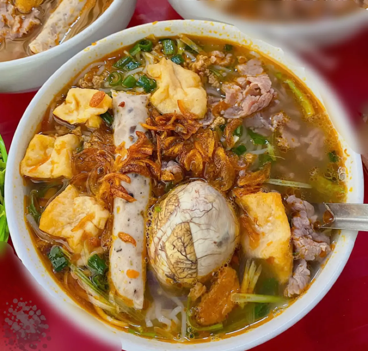 Hình ảnh Bún riêu tóp mỡ đầy đủ (tặng trà chanh)