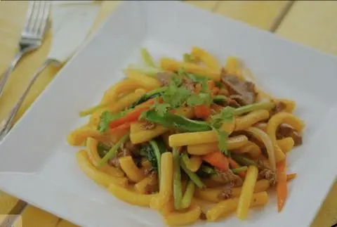 Hình ảnh Nui chiên bò trứng