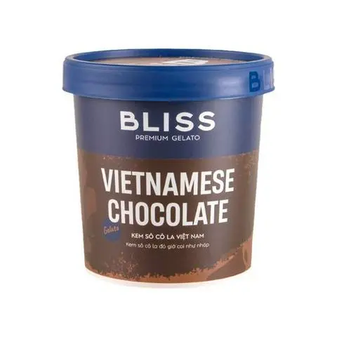 Hình ảnh Kem Socola Việt Nam 473ml Bliss Premium Gelato